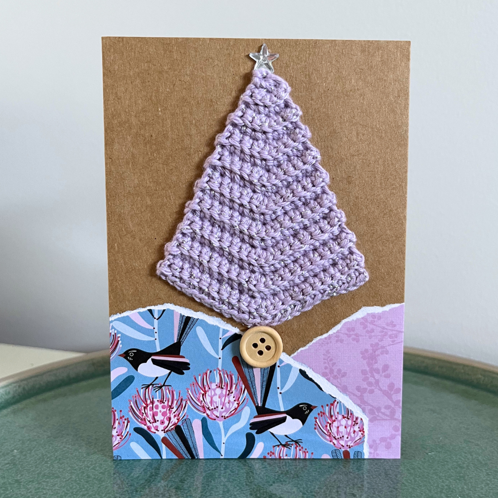 Crochet Christmas tree card (choice of options)