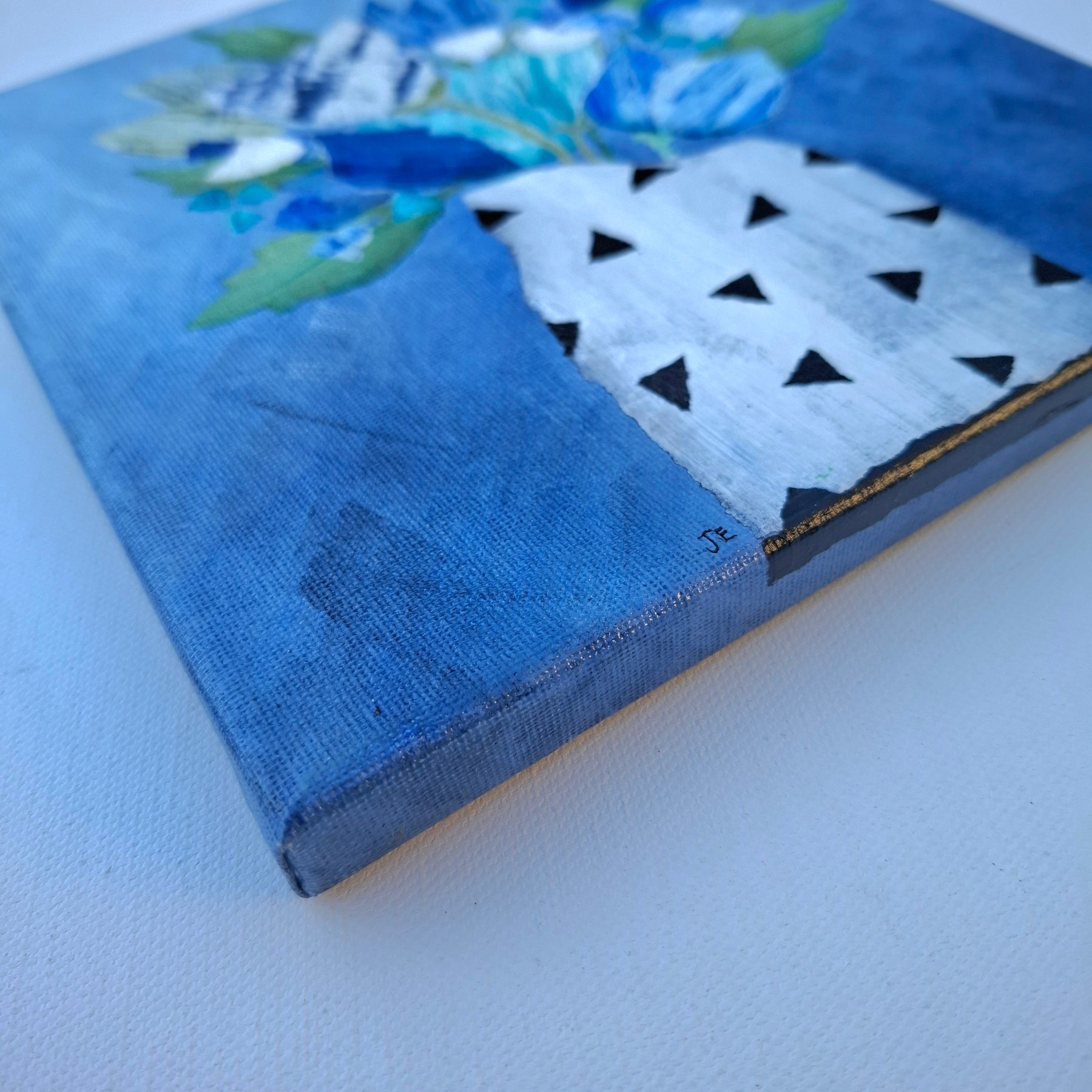 ORIGINAL ARTWORK - Splash of Blue - 20cm x 20cm