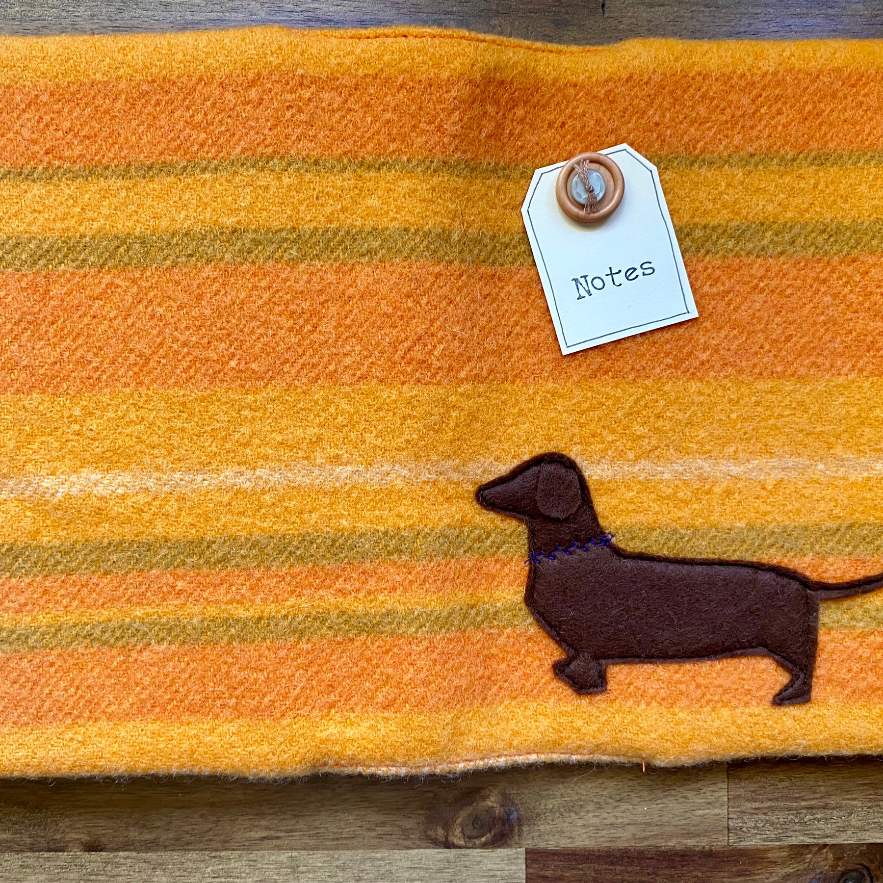 A5 Upcycled Notebook Dachshund - Orange