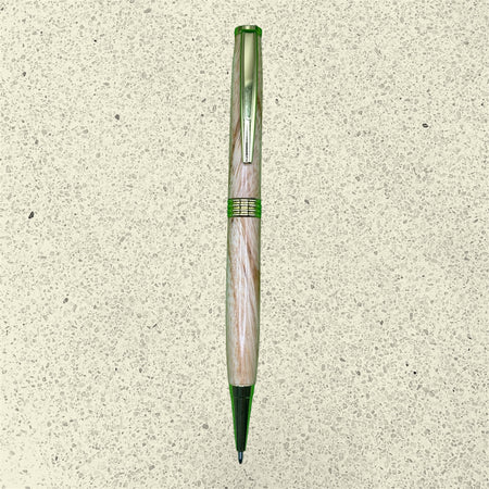 Broad Ballpoint Pen – English Ash – Gold Accents