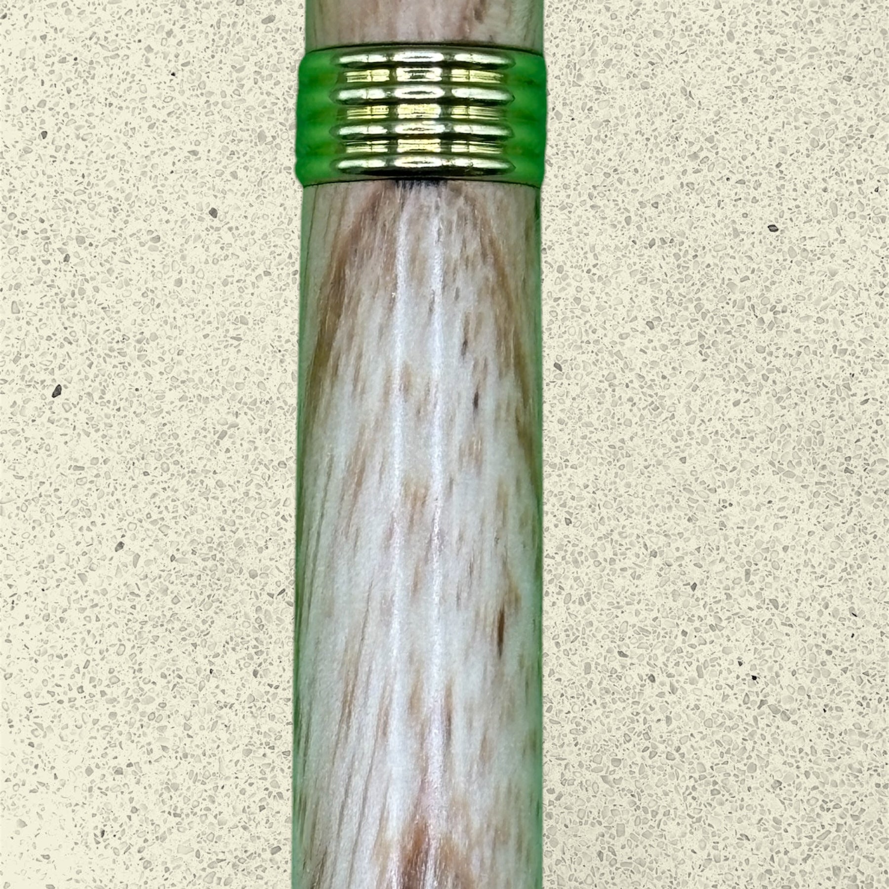 Broad Ballpoint Pen – English Ash – Gold Accents