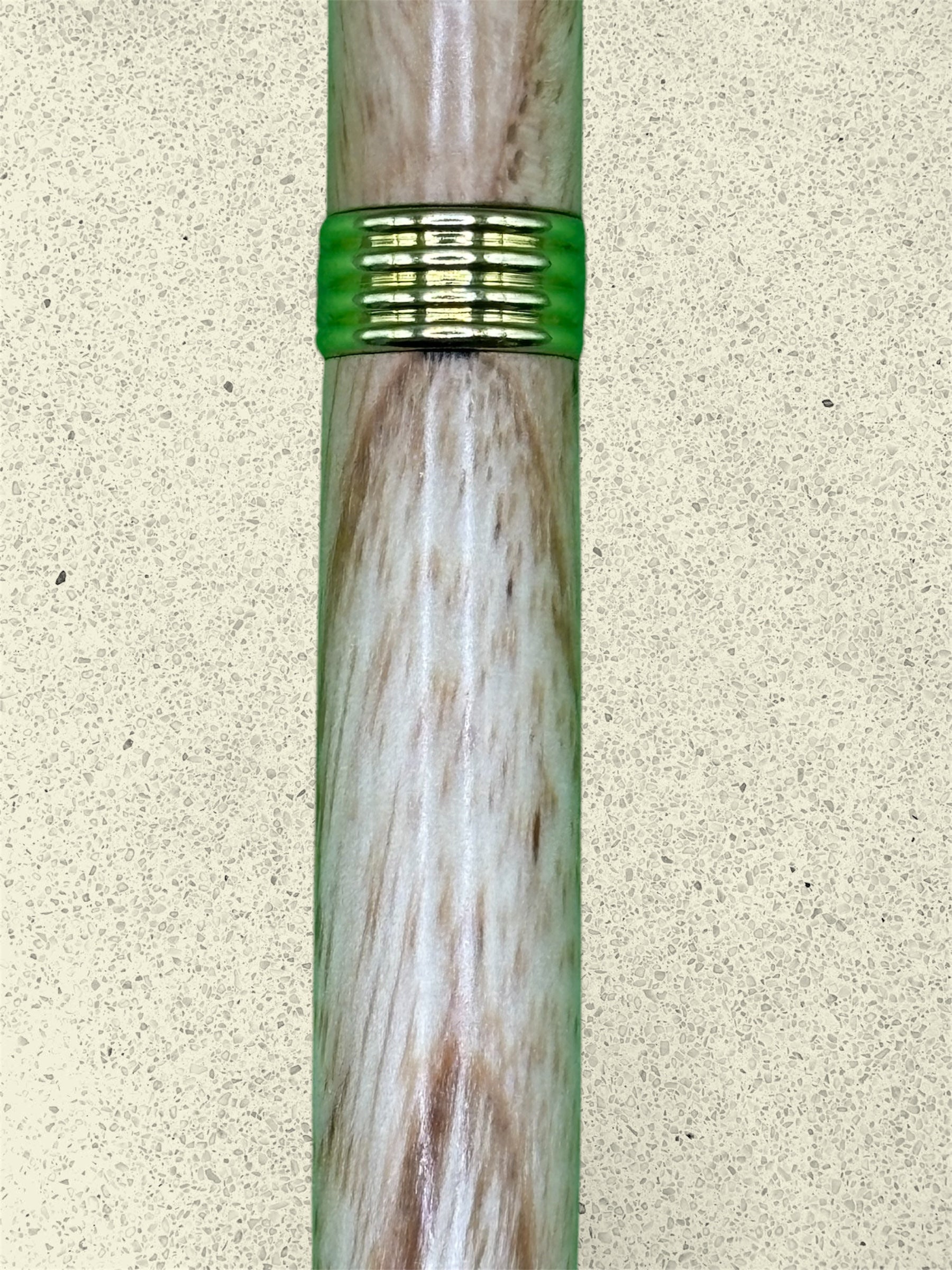 Broad Ballpoint Pen – English Ash – Gold Accents