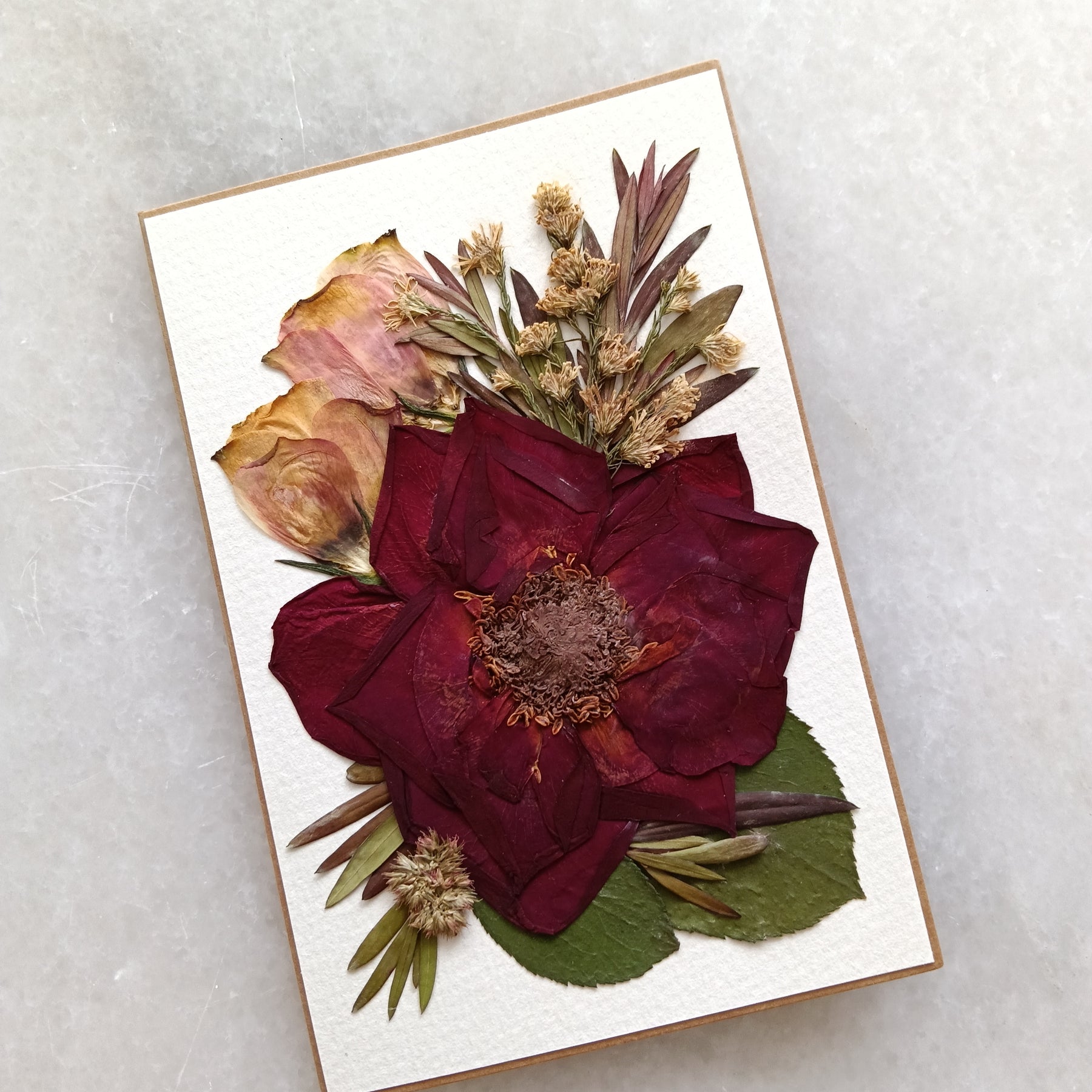 Lovers Bouquet | Pressed Flower Handmade Card