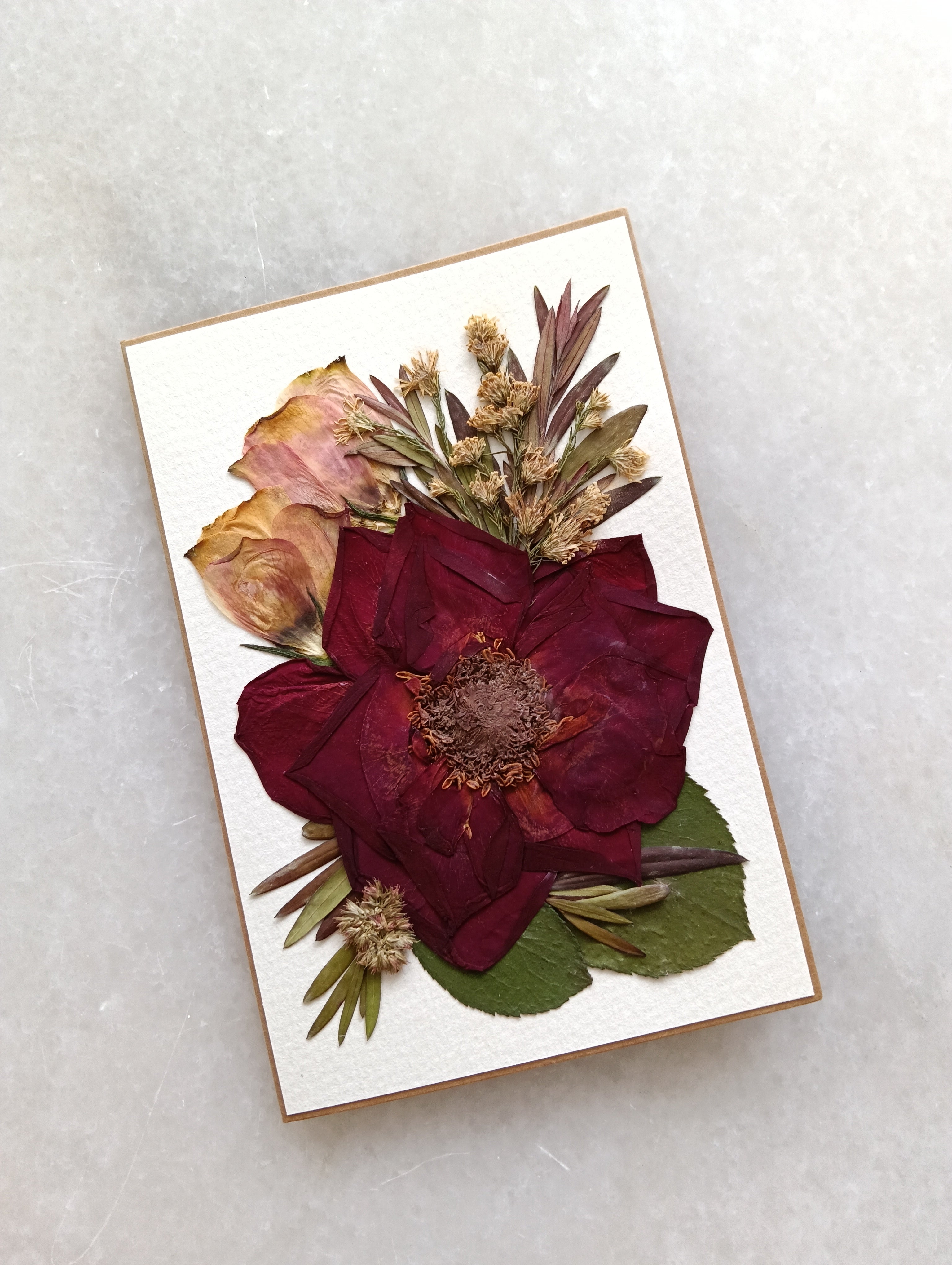 Lovers Bouquet | Pressed Flower Handmade Card