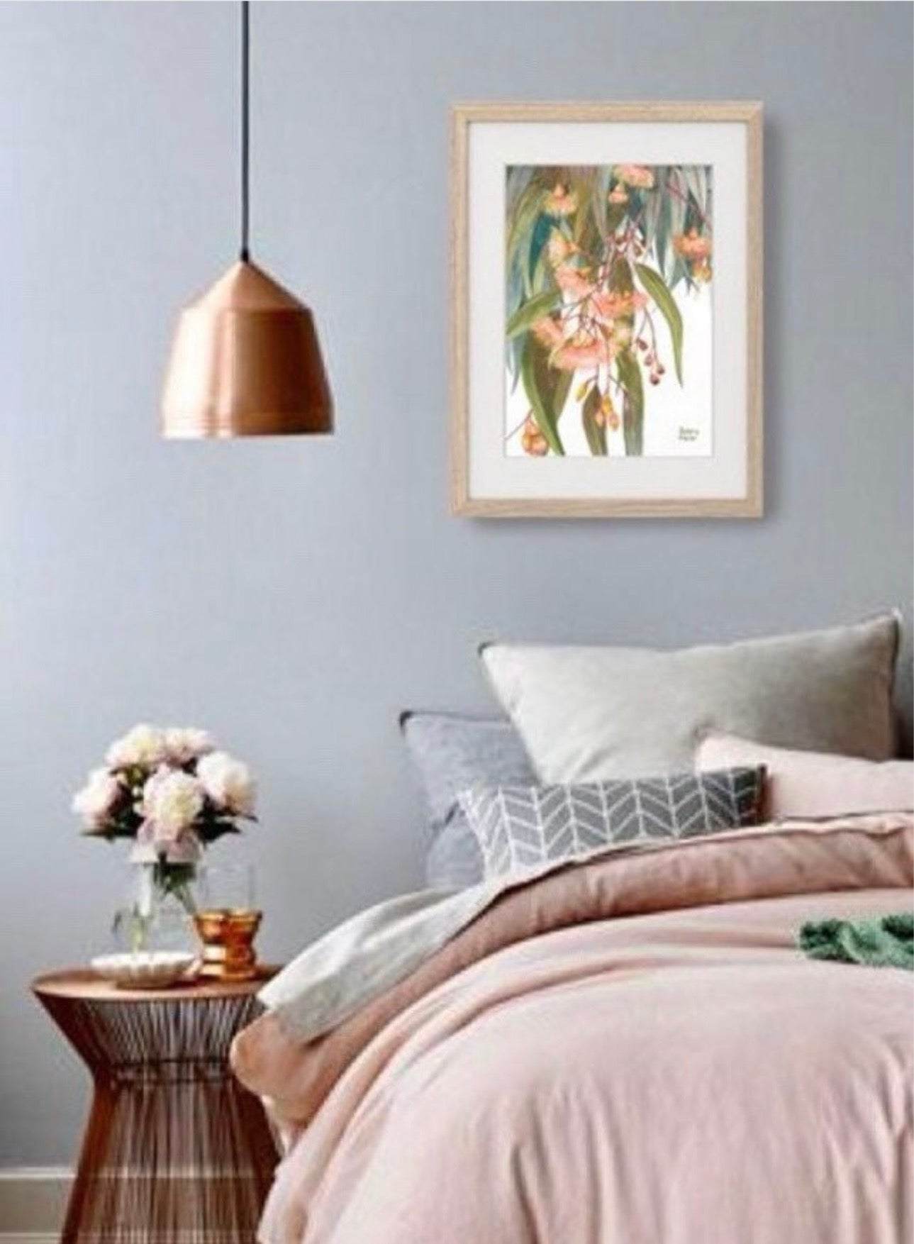 Soft Pink Gumblossoms art print by Debra Meier Art