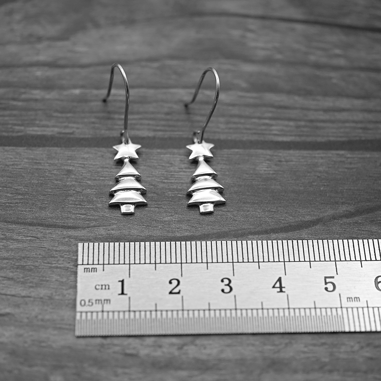 Christmas Trees - Handmade Sterling Silver Earrings