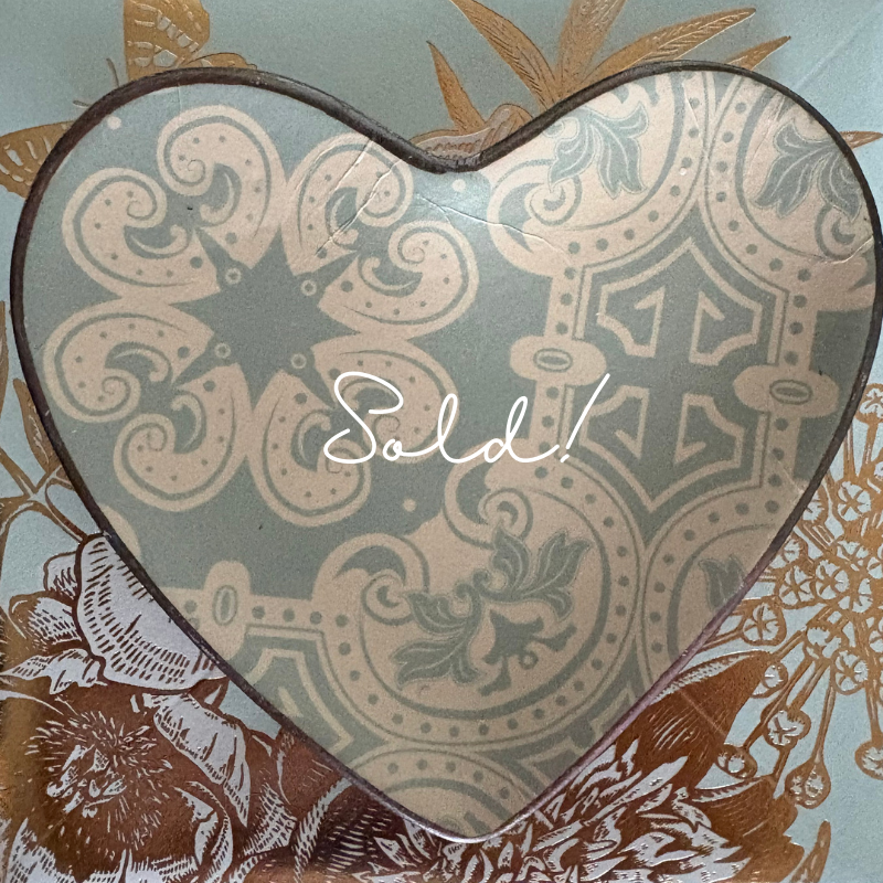 Ceramic Decoupaged Heart Trinket Dishes