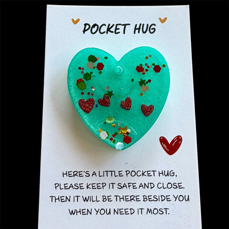 Aqua Heart Pocket Hug