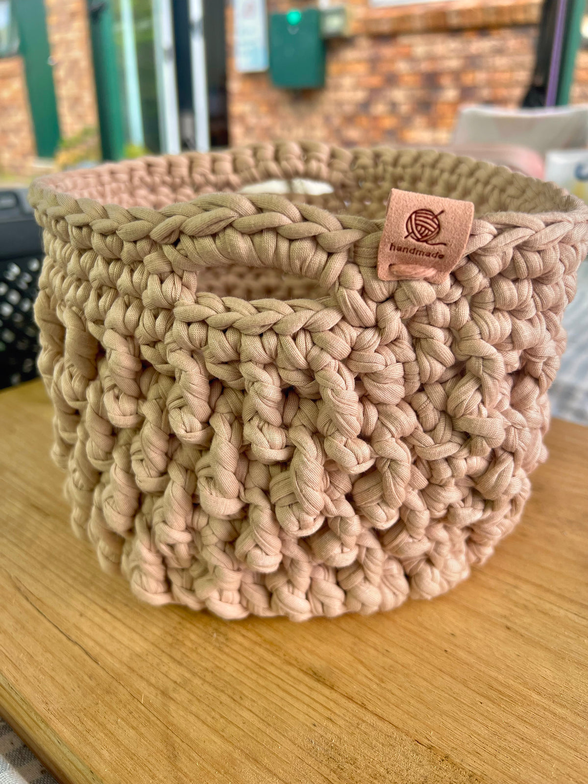 Crochet Storage Basket, Coastal Home Decor, Bathroom Storage, Nursery Organiser