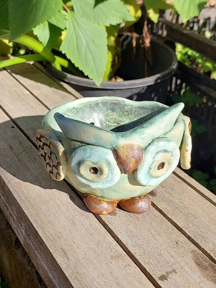 Owl plant pot