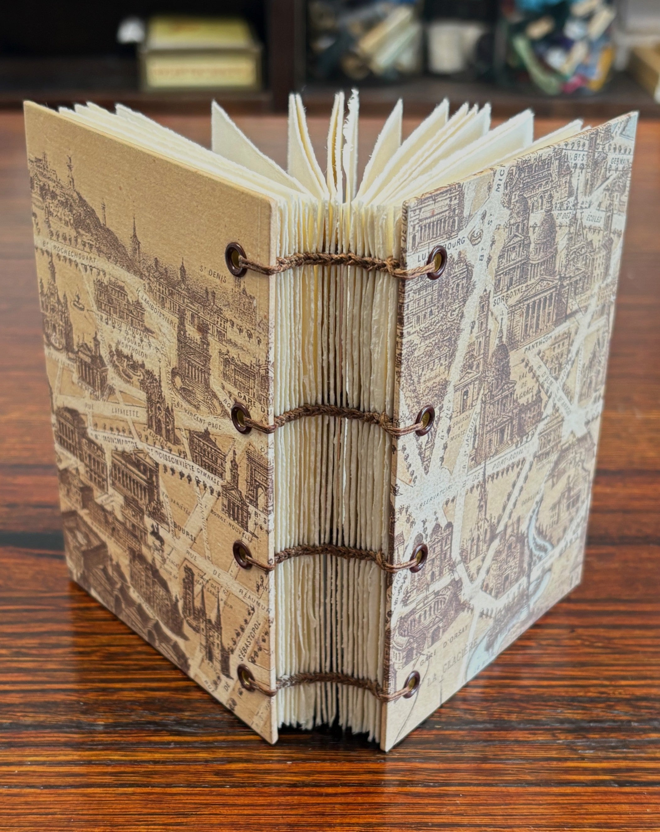 Mini Watercolour Sketchbook, Lay Flat Travel Size with Paris Cover