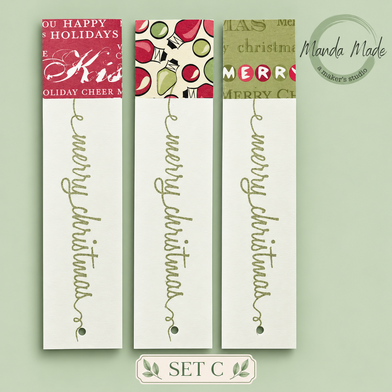 Handmade Christmas Gift Tags – Unique Sets of 15