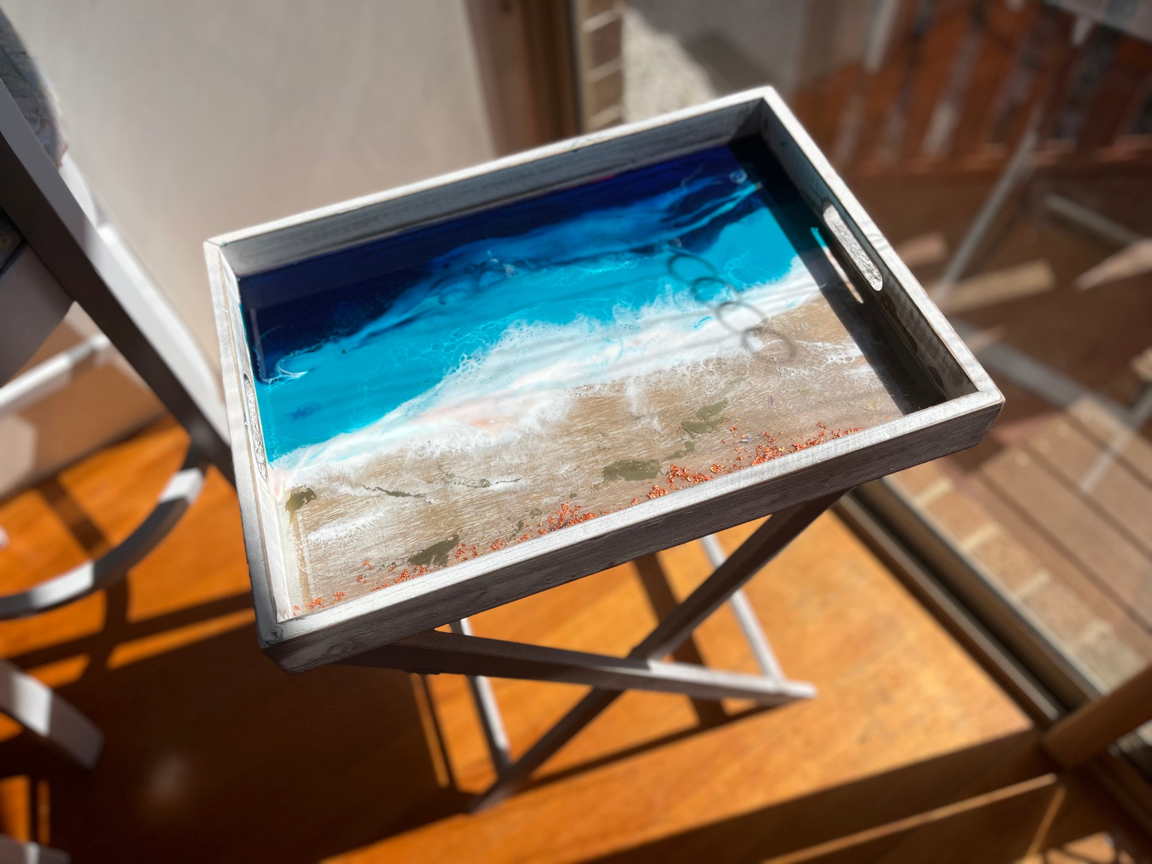 Ocean Serving tray | tray table | Side table | dining room decor