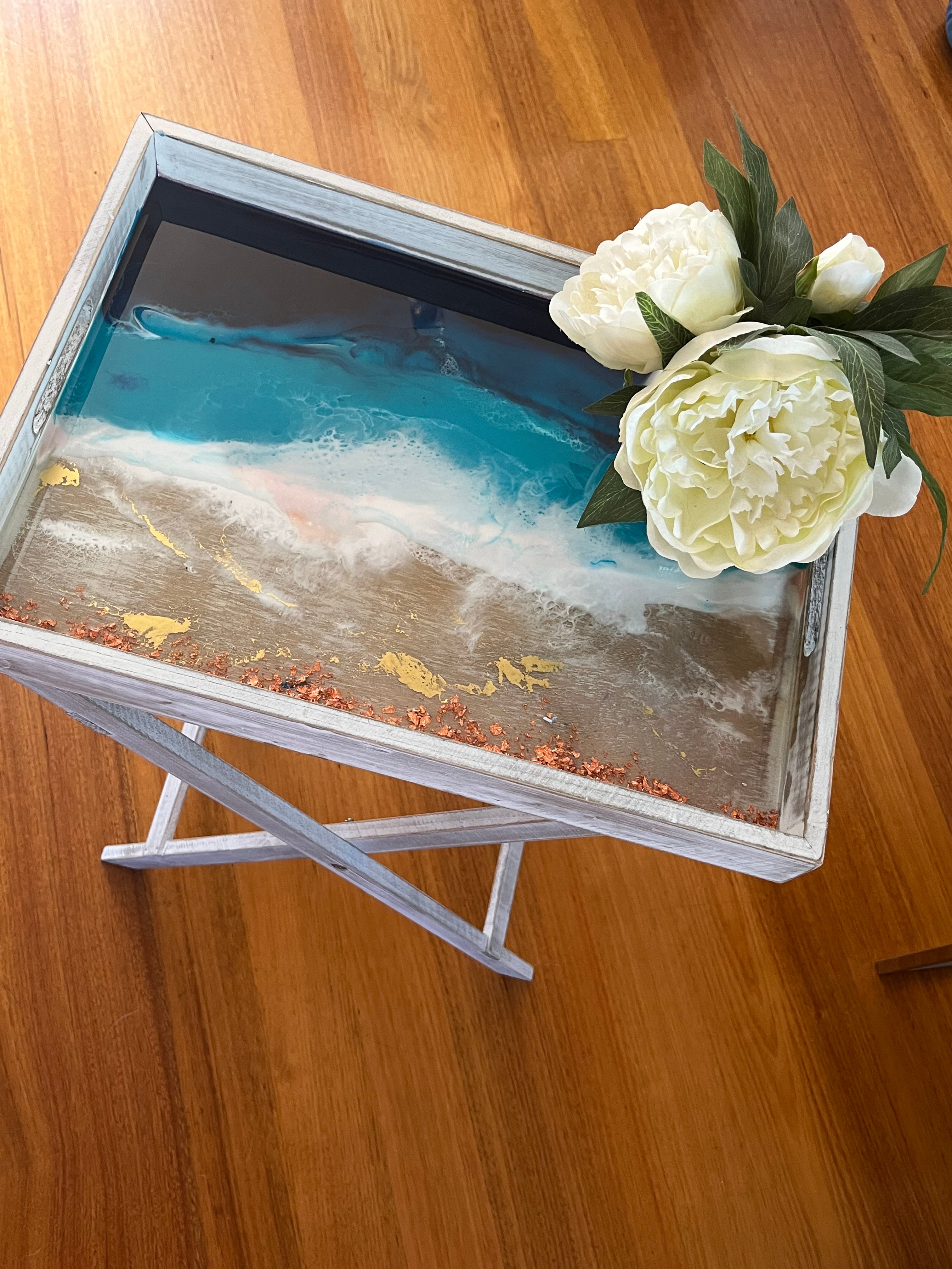 Ocean Serving tray | tray table | Side table | dining room decor