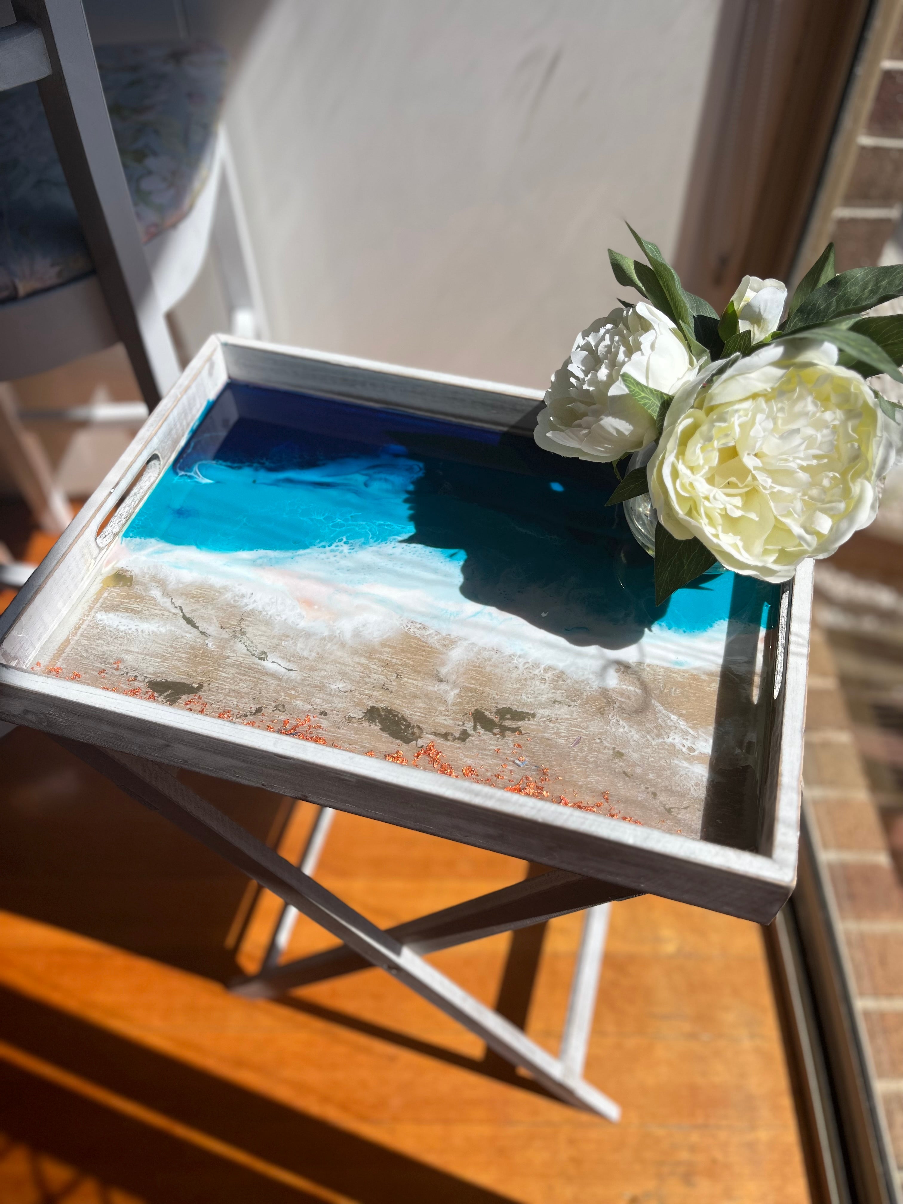 Ocean Serving tray | tray table | Side table | dining room decor