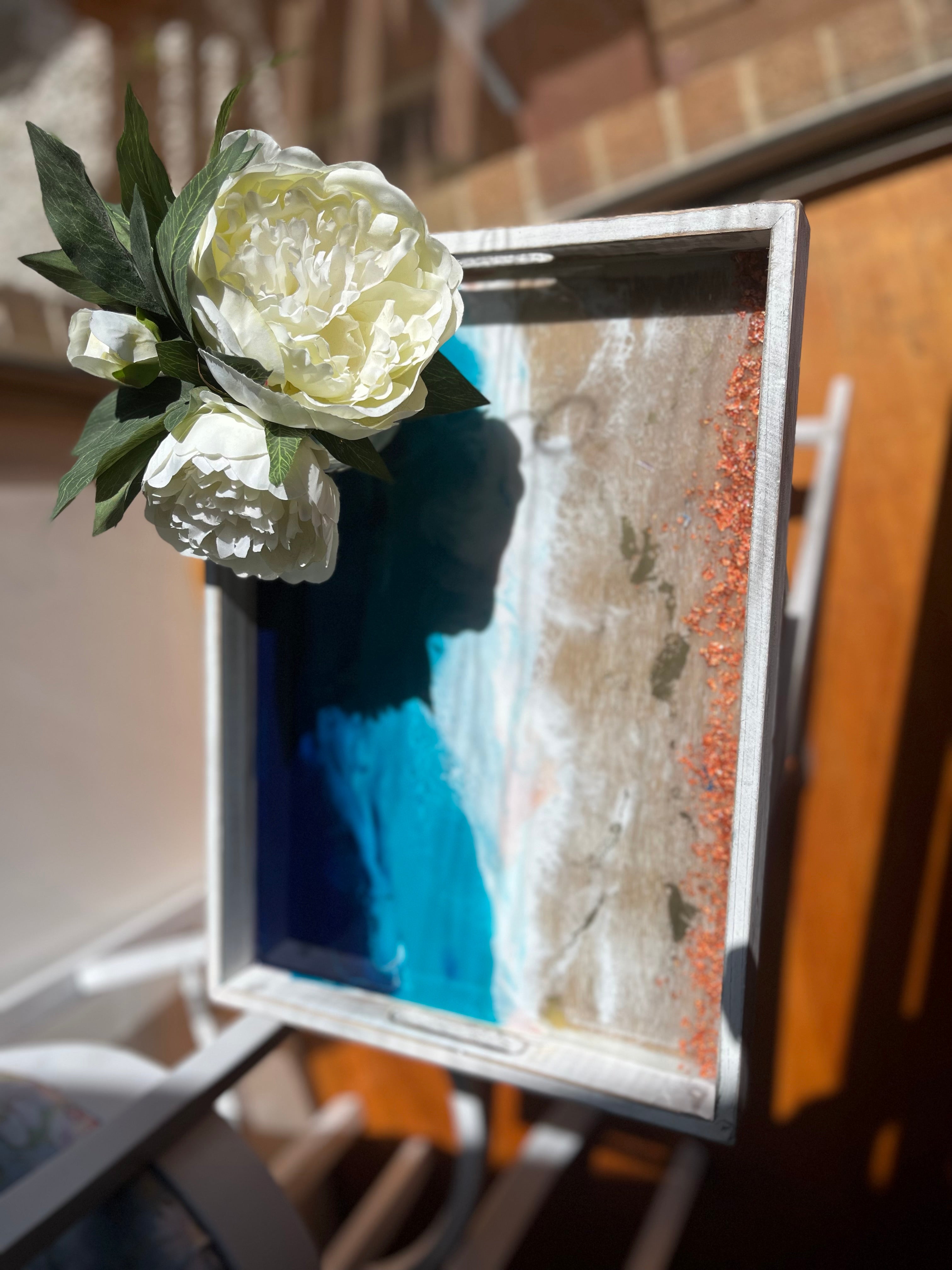 Ocean Serving tray | tray table | Side table | dining room decor