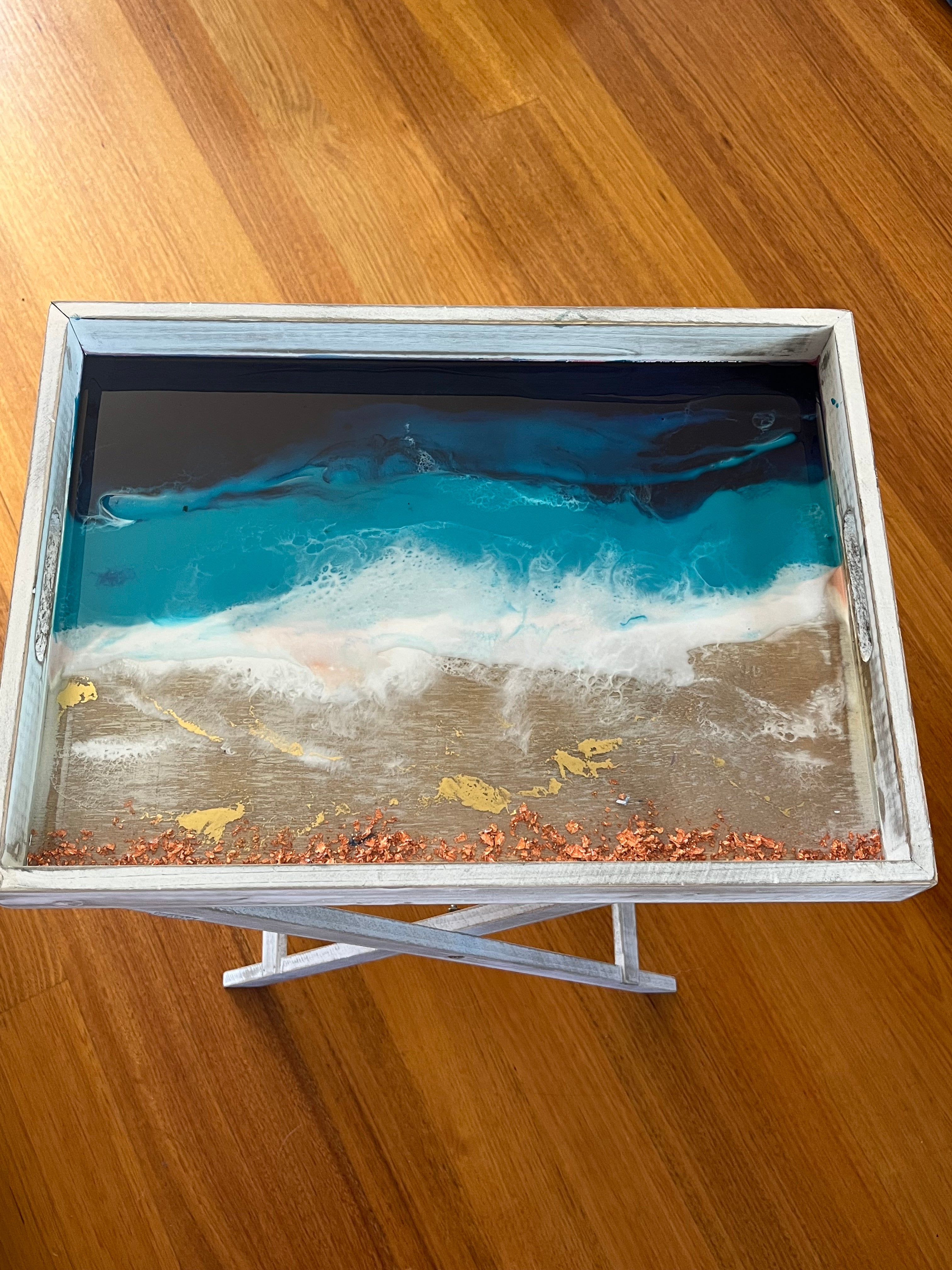 Ocean Serving tray | tray table | Side table | dining room decor