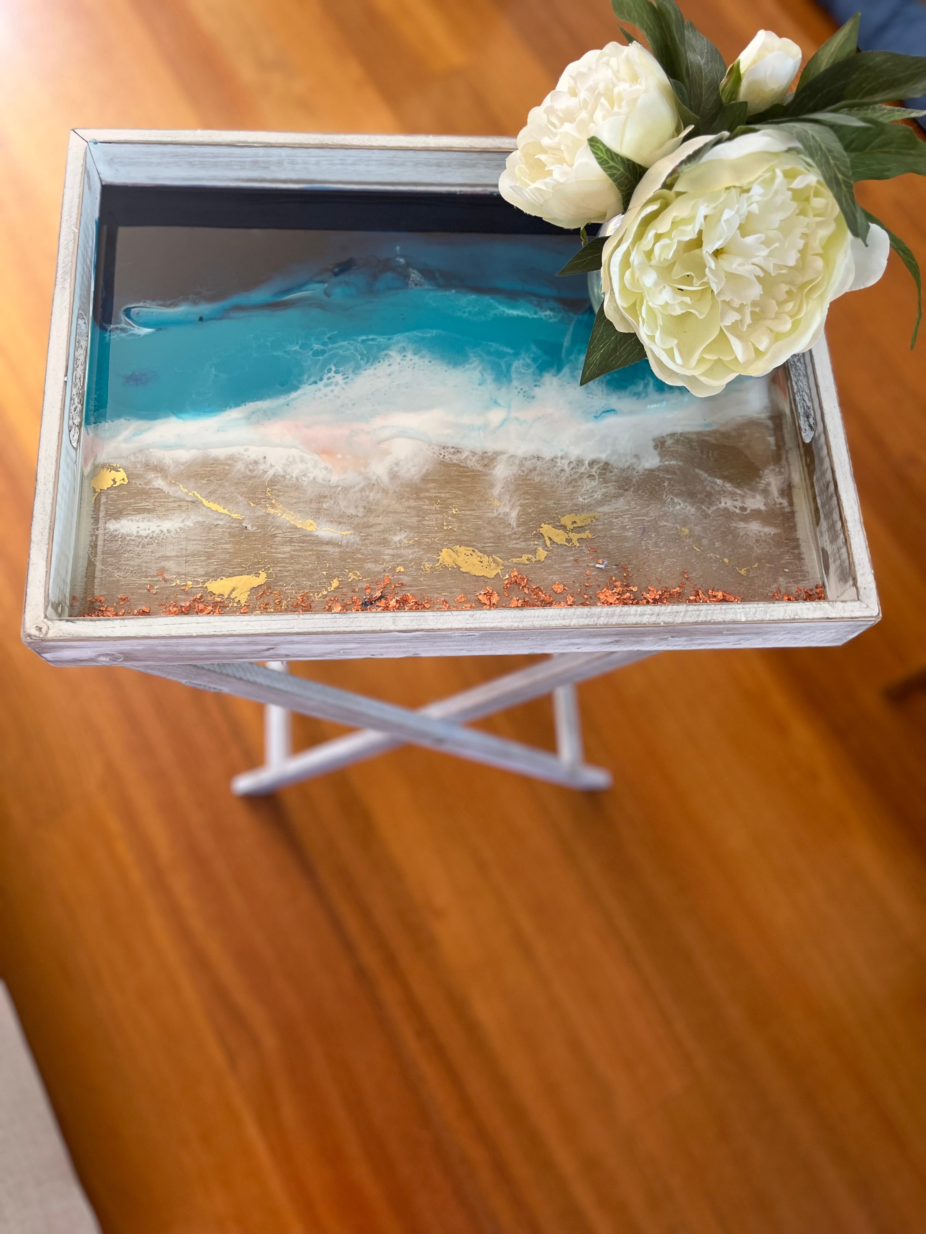 Ocean Serving tray | tray table | Side table | dining room decor