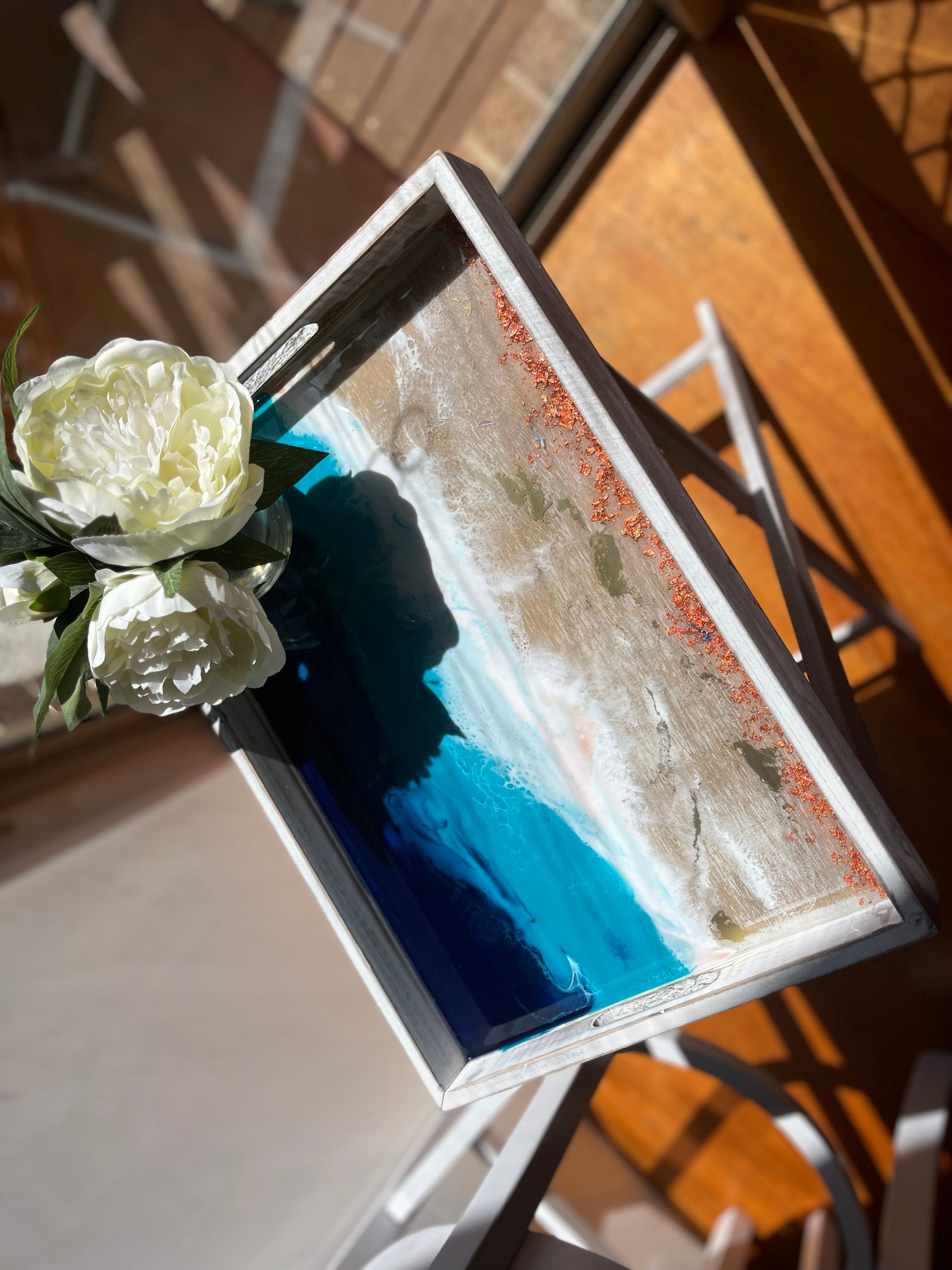 Ocean Serving tray | tray table | Side table | dining room decor