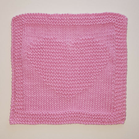 Handknit cotton washer, various colours and designs