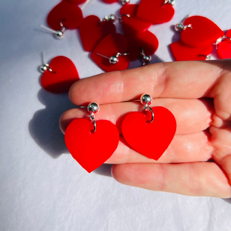 Love Heart studs