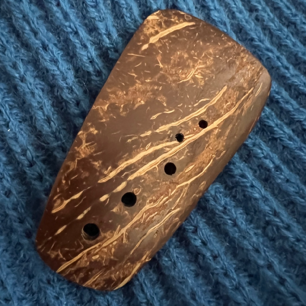 Brooch From A Coconut Shell
