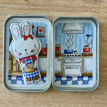 Cross Stitched | Little Baker Bunny | Keepsake Tin