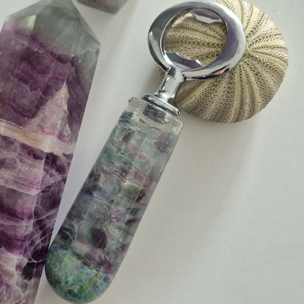 Ruby and fluorite bottle opener 7