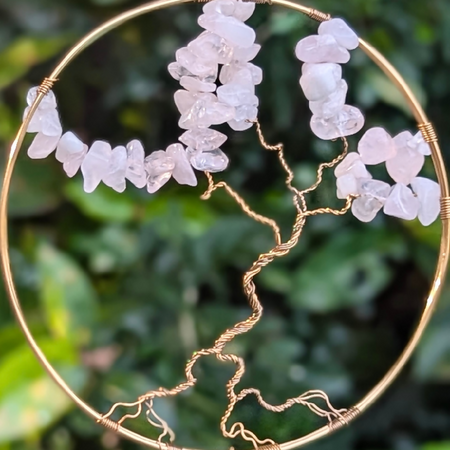 Rose quartz suncatcher | 3 trees