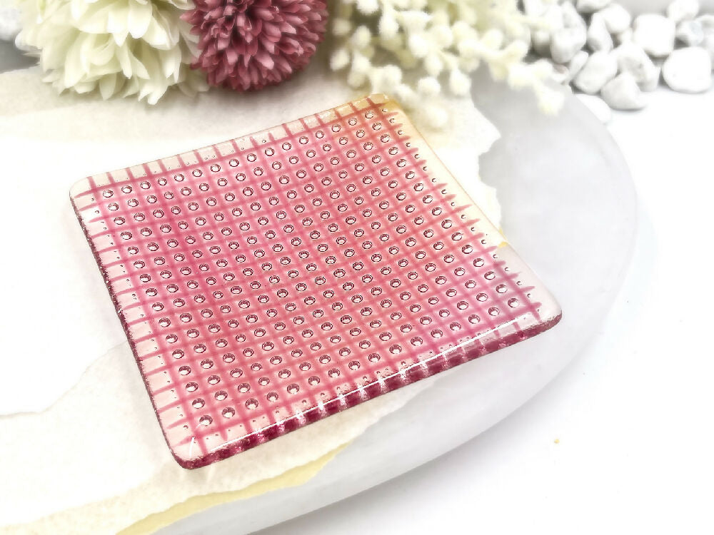 Bubble Plate - cranberry above