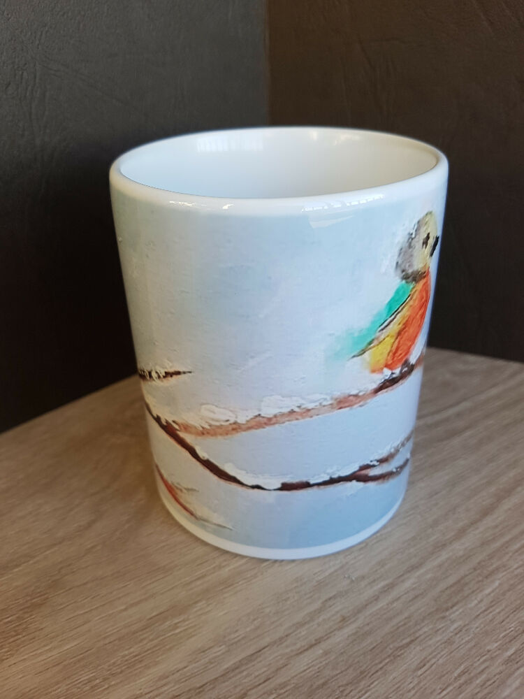 Art Print Snowy Bird Mug