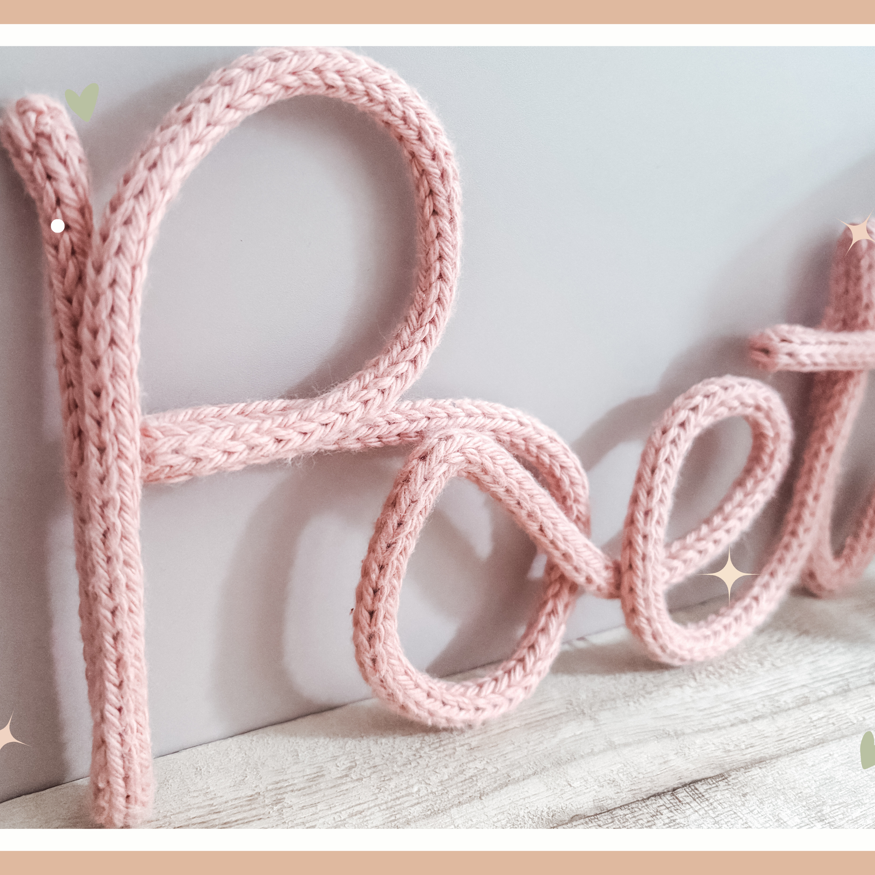 Knitted Name Sign Customisable