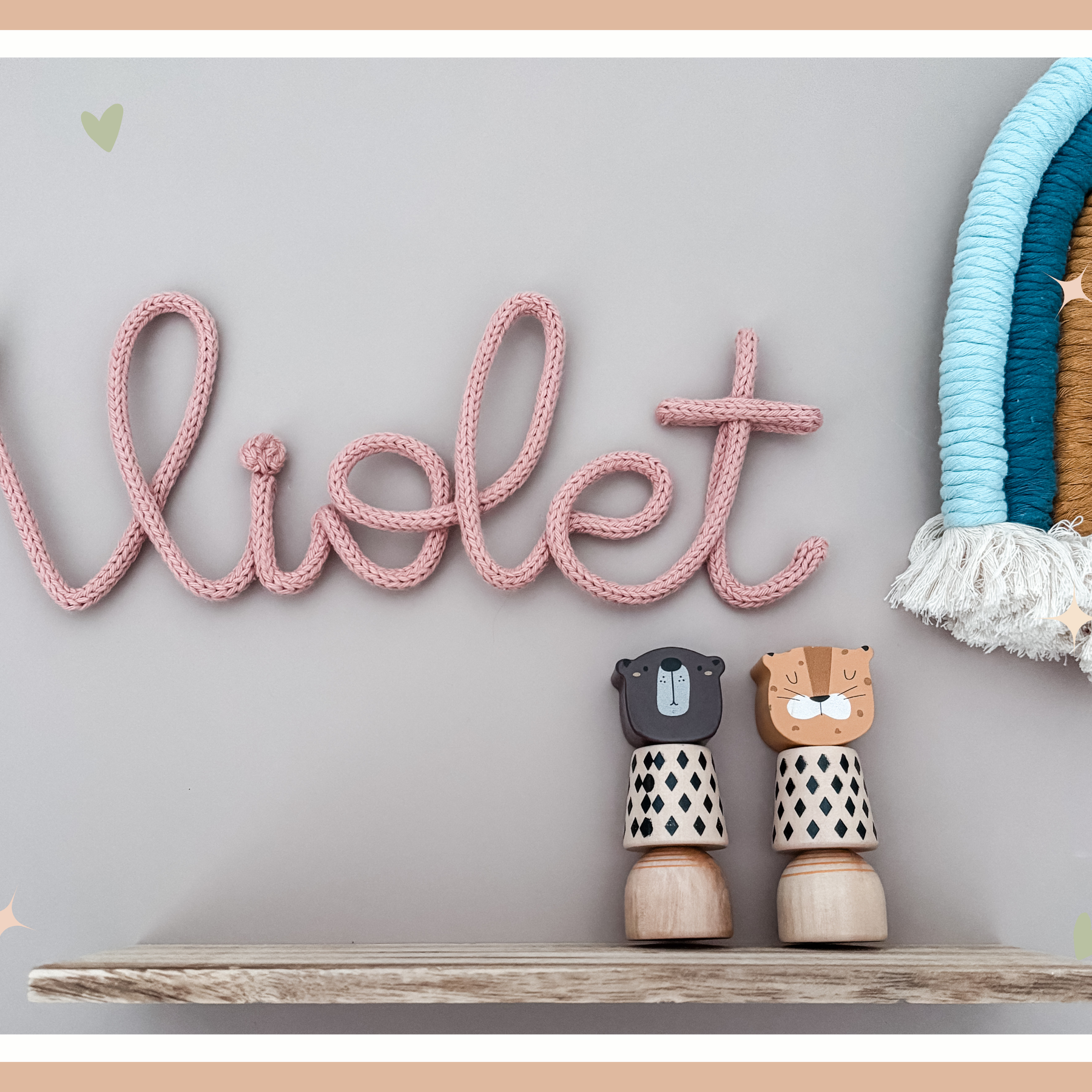 Knitted Name Sign Customisable