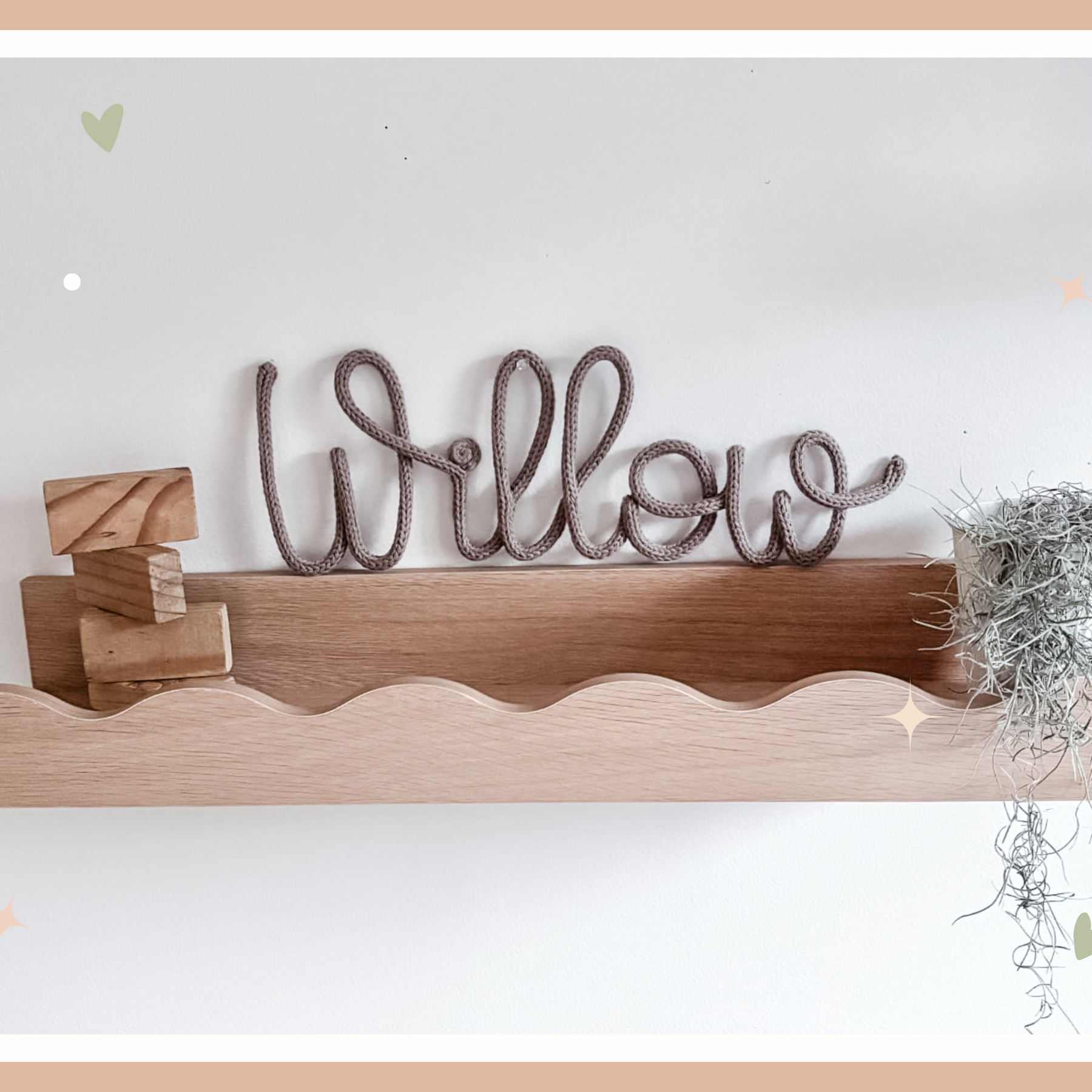 Knitted Name Sign Customisable