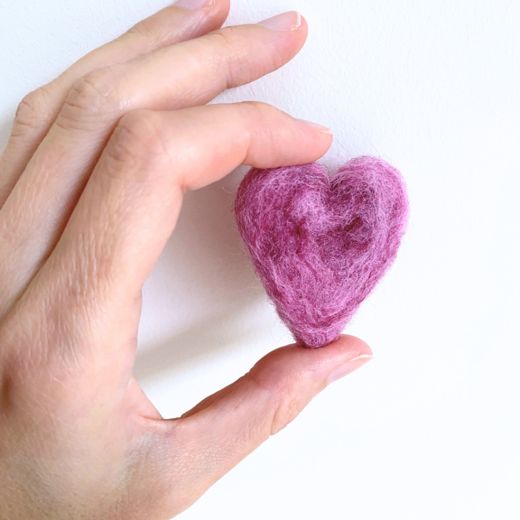 Custom Order For Bridie S. - Handmade Needle Felted Heart