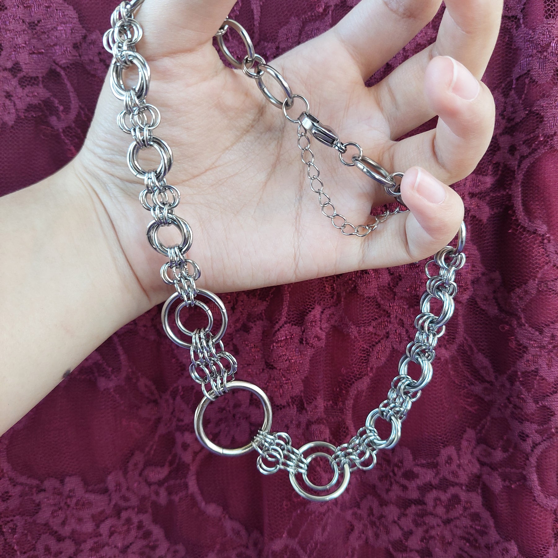 Statement chainmaille necklace