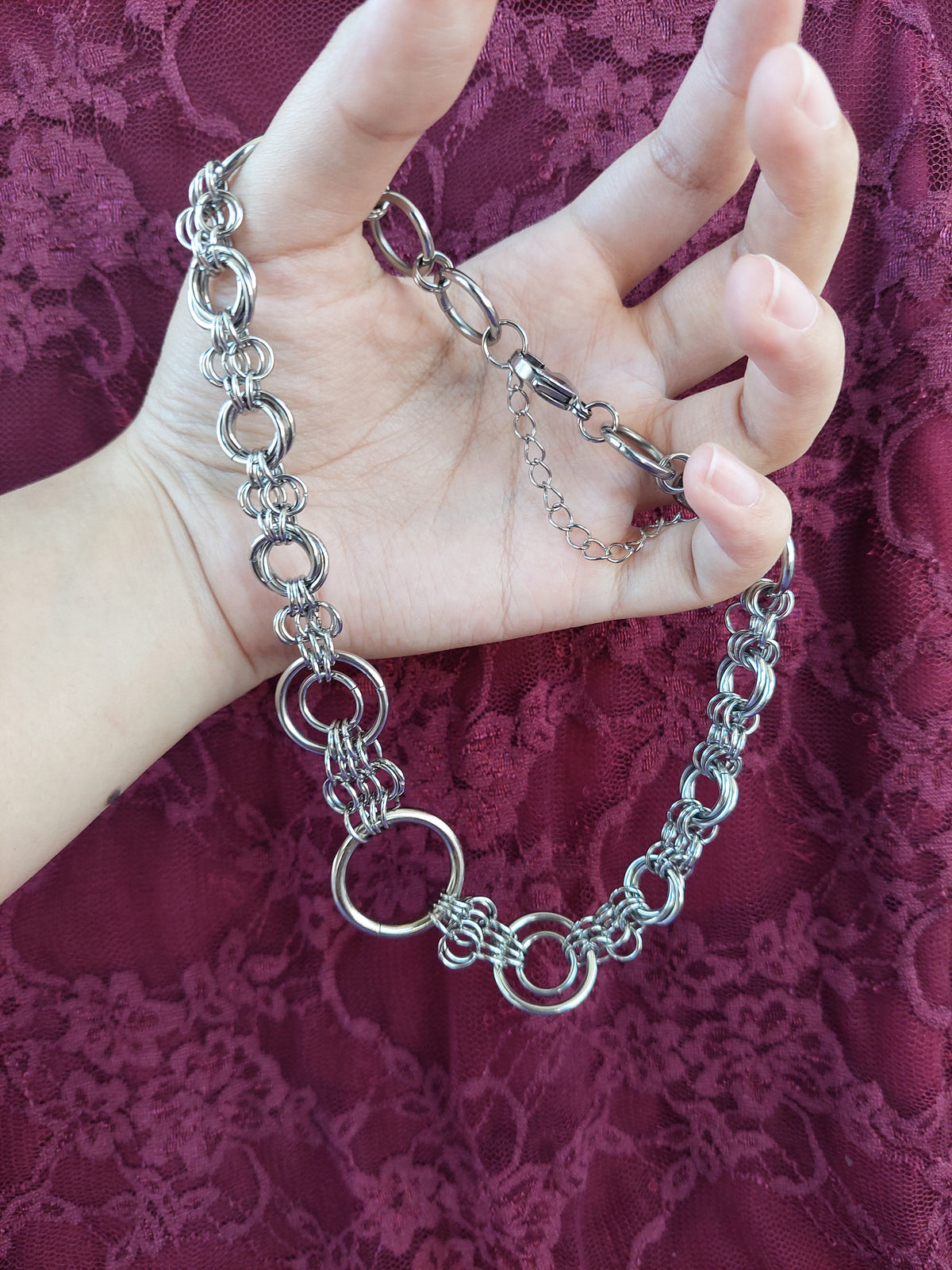 Statement chainmaille necklace