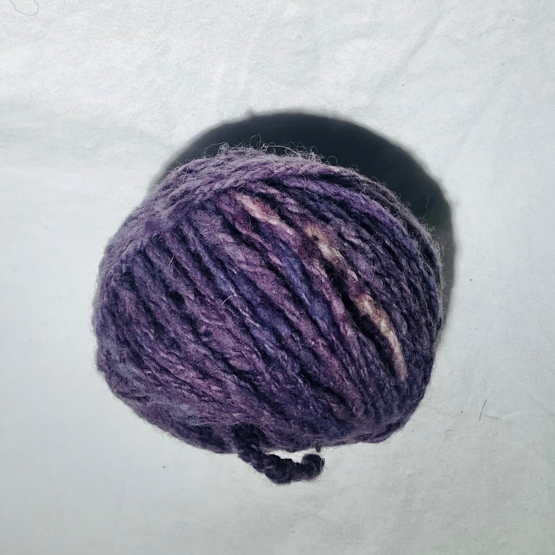 Purple 4-ply 100% wool yarn
