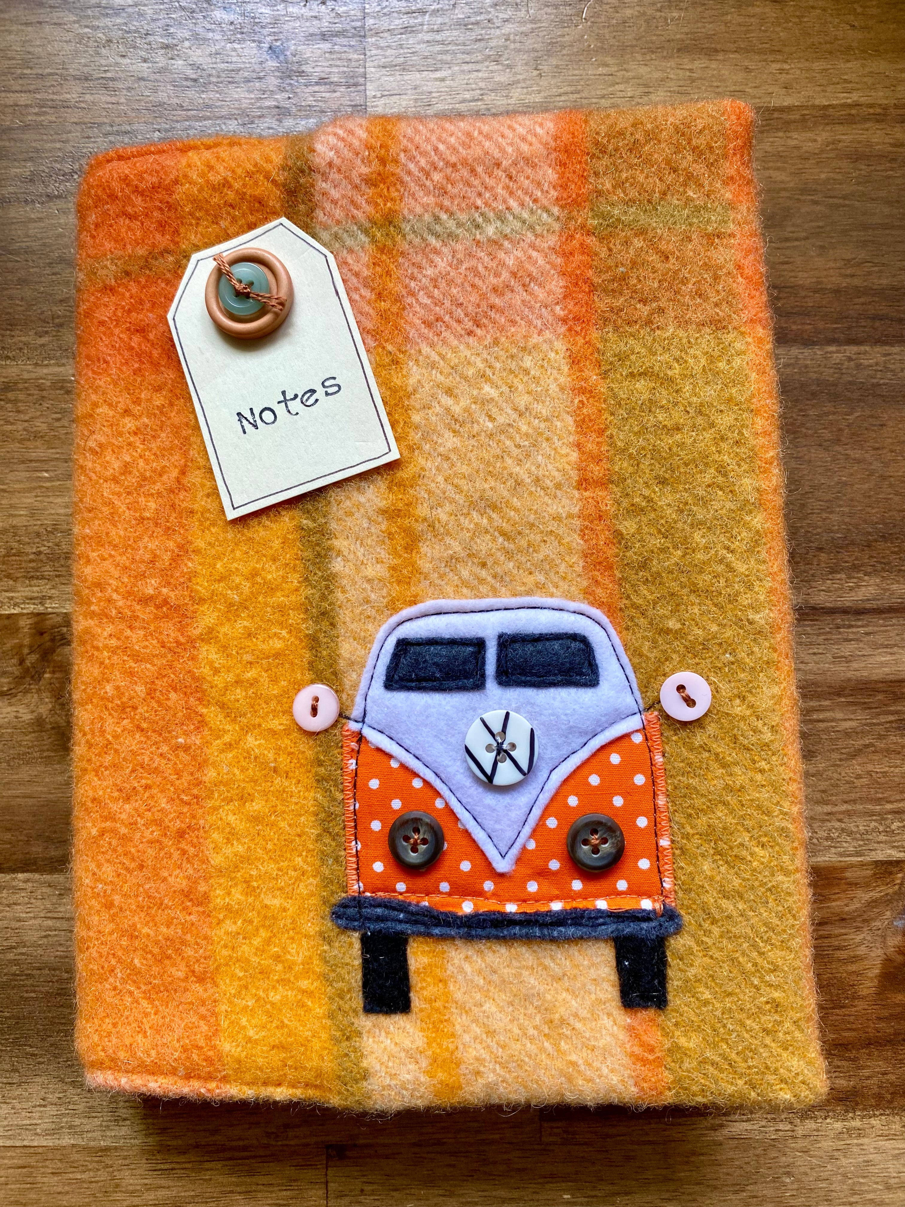 A5 Upcycled Notebook Kombi - Orange