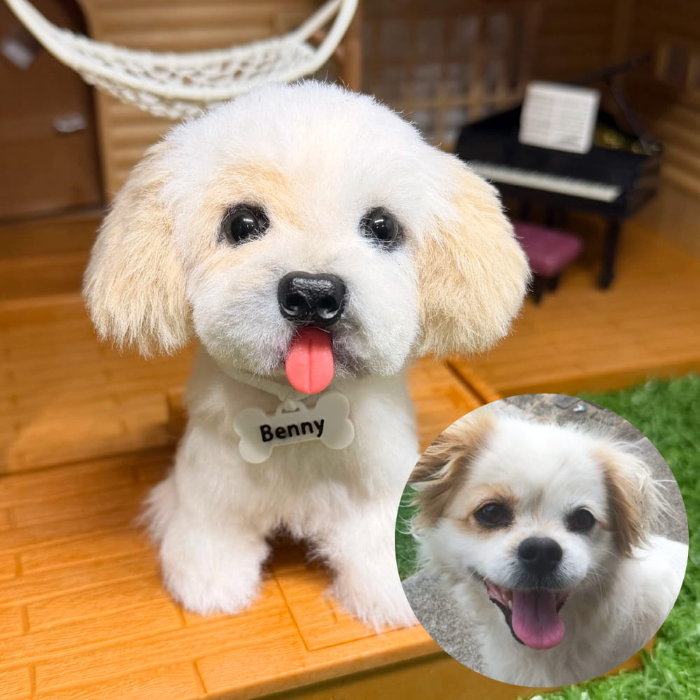 Custom Dog Replica from Photo, Poseable Art Doll, Pet Memorial Keepsake - Handmade Soft Sculpture, Personalised Plushie Ornament
