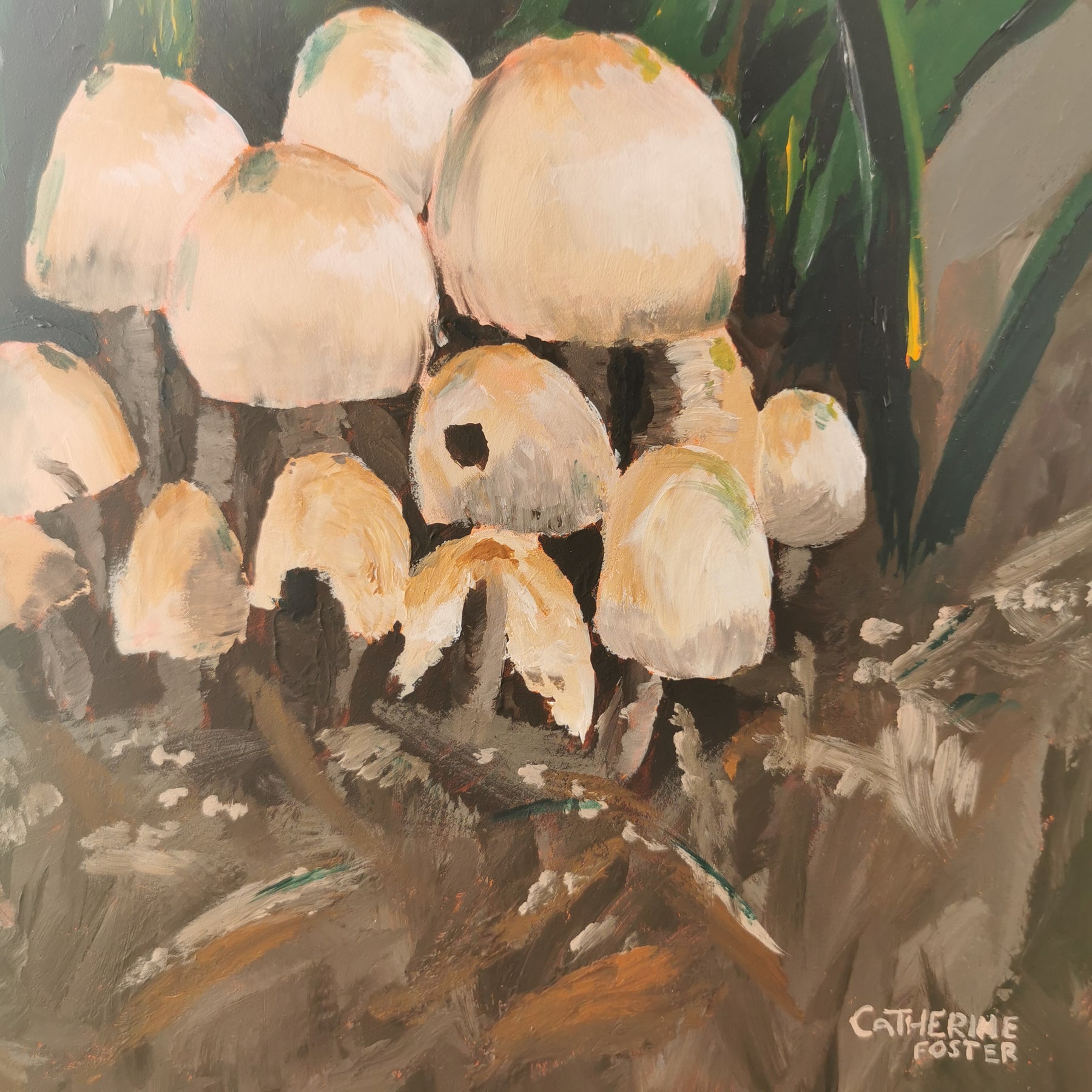 Mushroom Hideaway - Original Art Painting