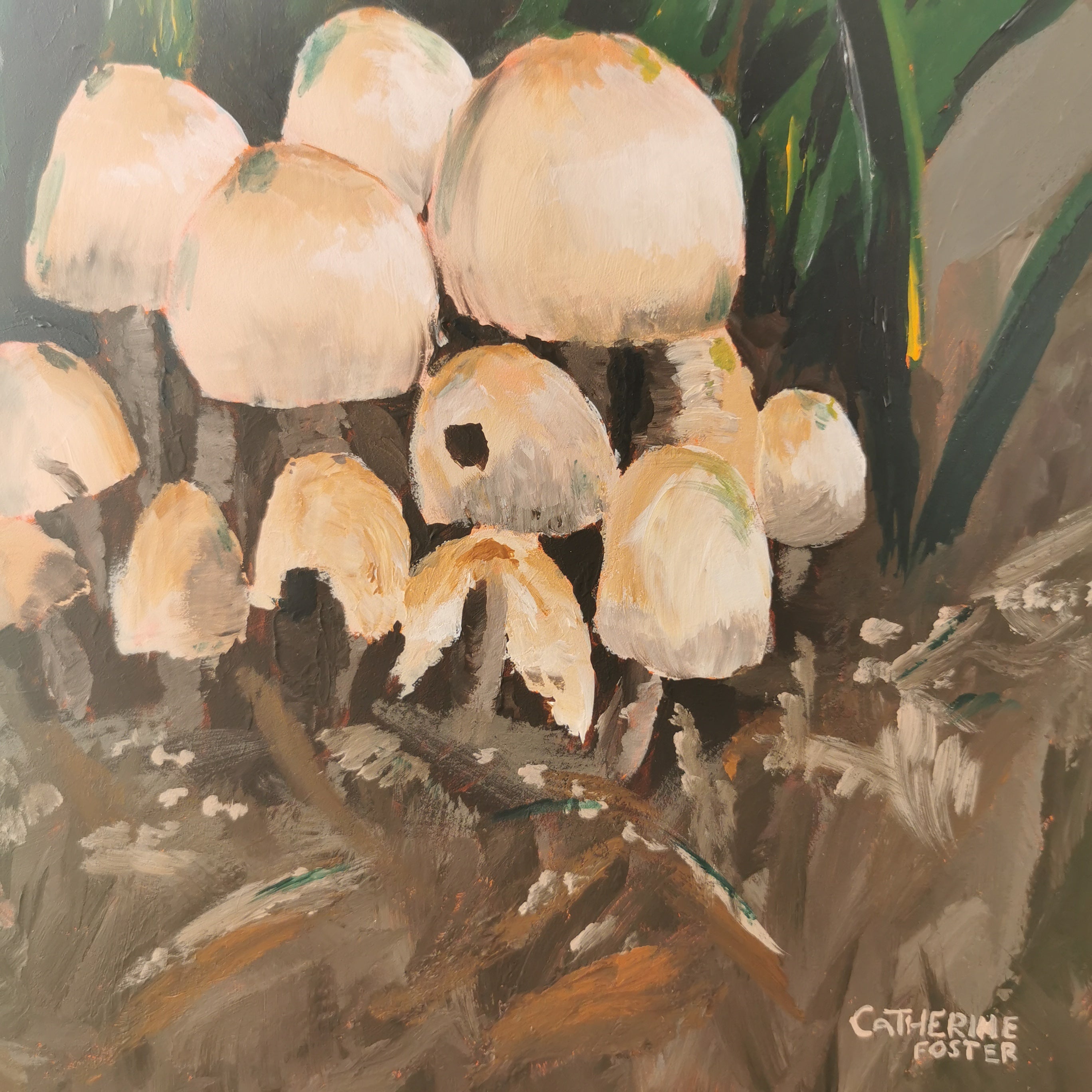 Mushroom Hideaway - Original Art Painting