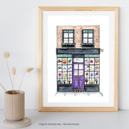 Watercolour Art Print - The Storefront Series - 'The Hat Box'