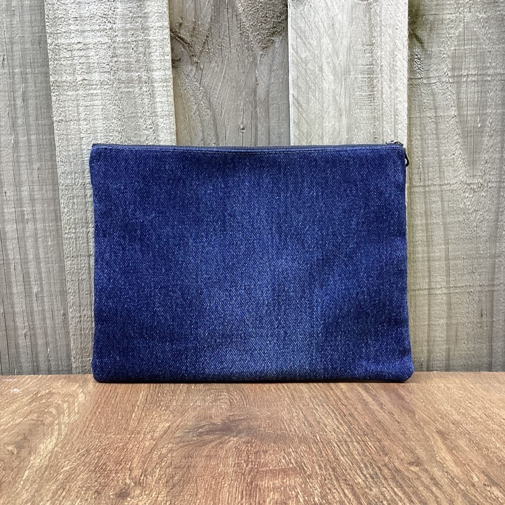Upcycled Denim Pencil Case – Denim Heart