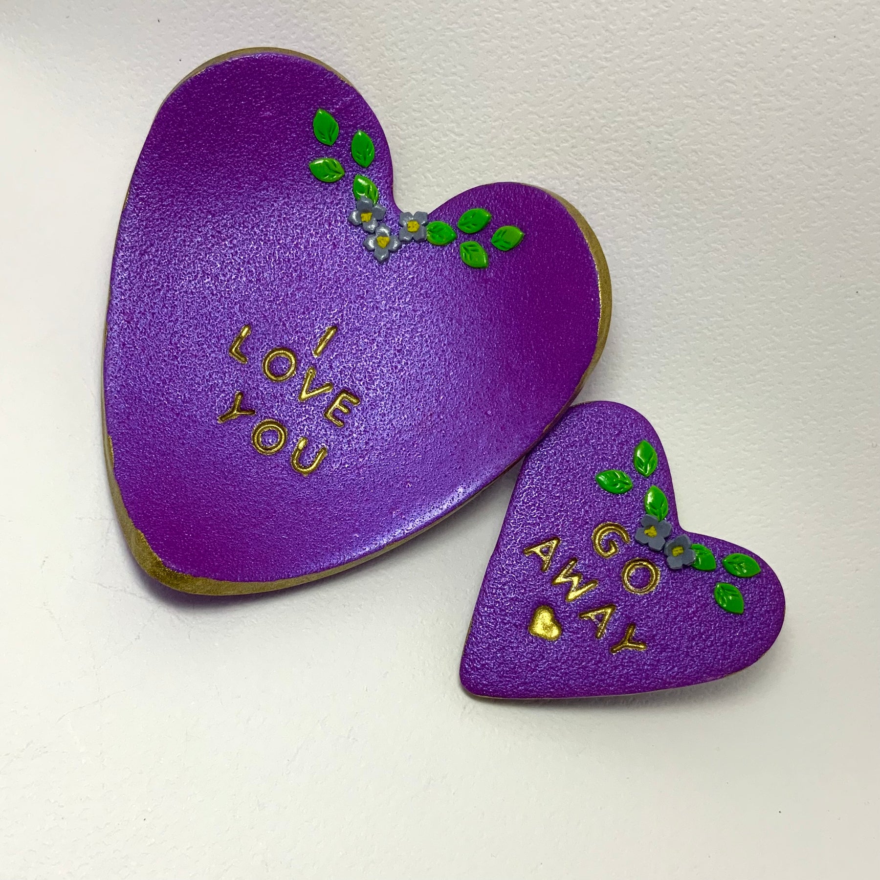 SWEET & SALTY Heart Gift Set | Polymer Clay Trinket Dish & Magnet | Cute but Sweary Gift | Handmade Decor