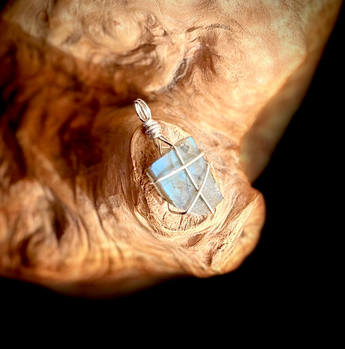 Silver Labradorite Pendant #2