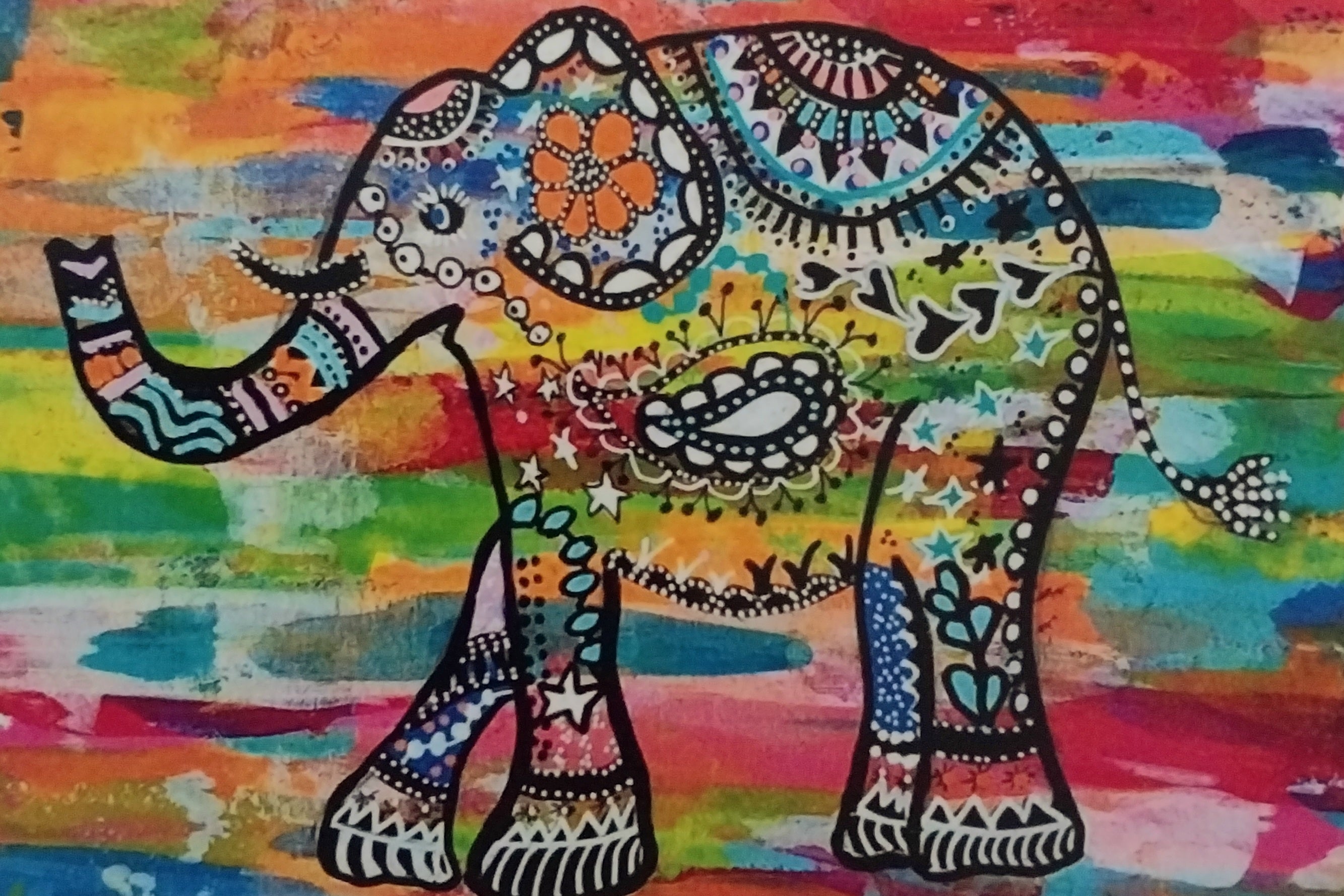 Baby Elephant Blank Greeting Card