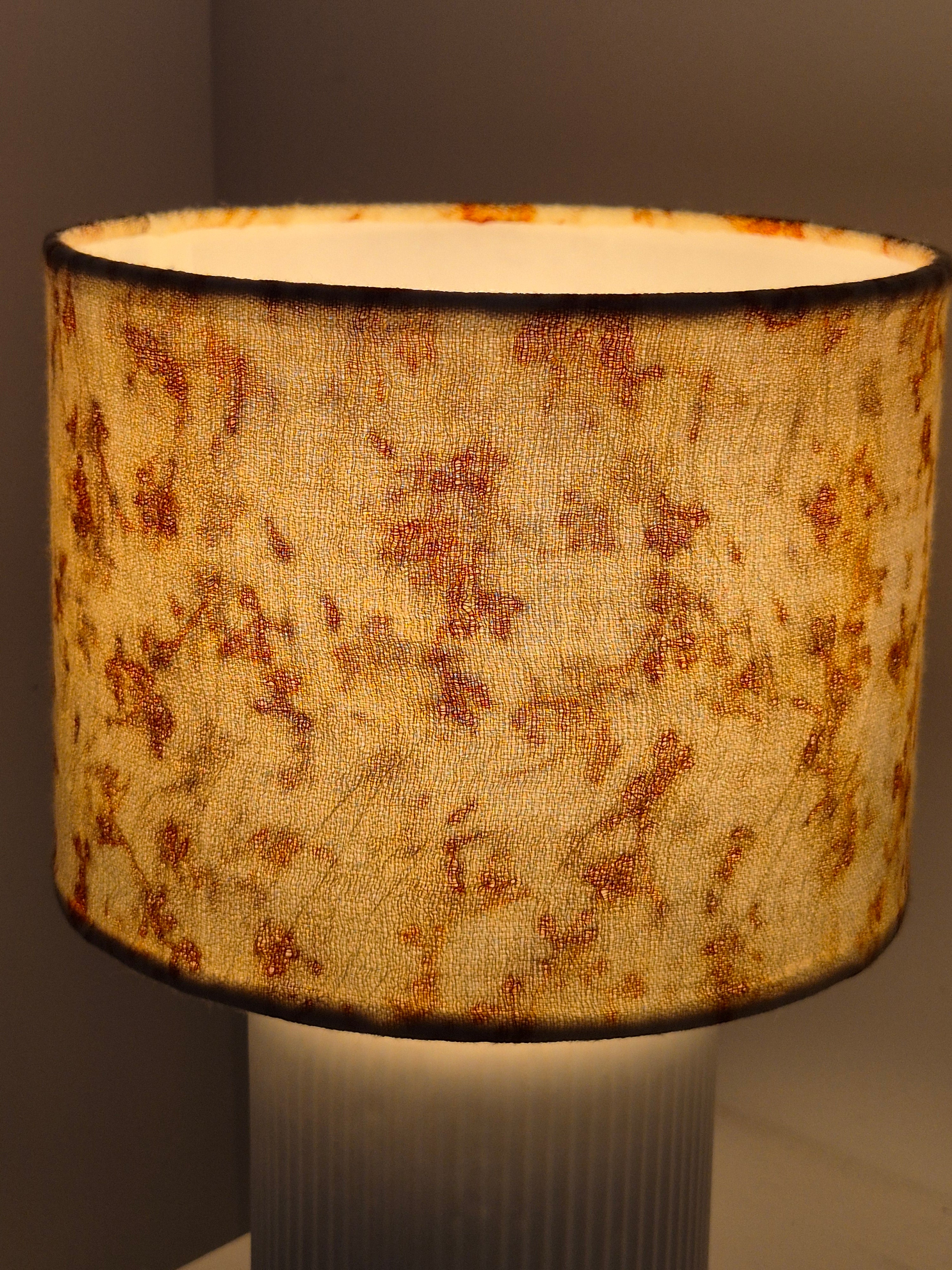 Gumnut ecoprinted wool lampshade
