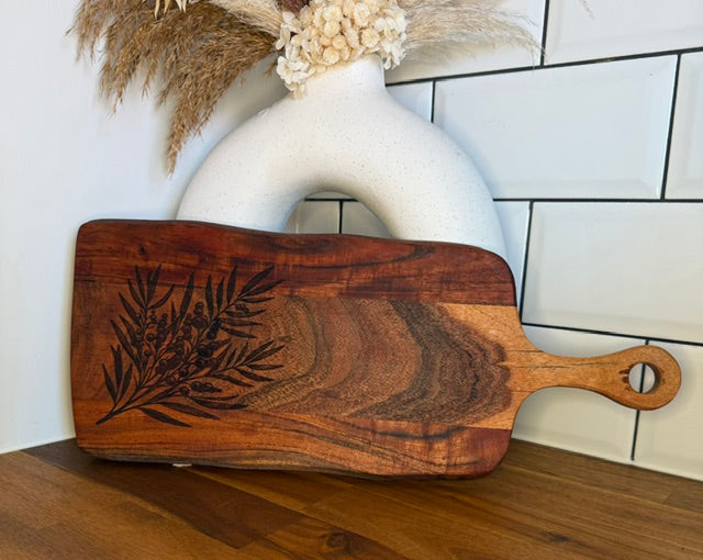 Laser-Engraved Timber Cheese Board