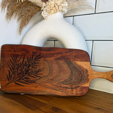 Laser-Engraved Timber Cheese Board